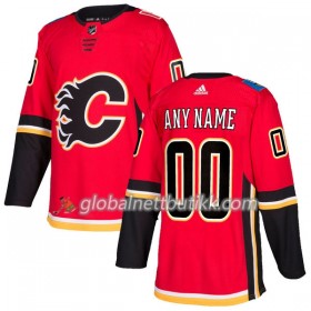 Calgary Flames Hockeydrakt Custom 2017-2018 Rød Adidas Authentic - Herre